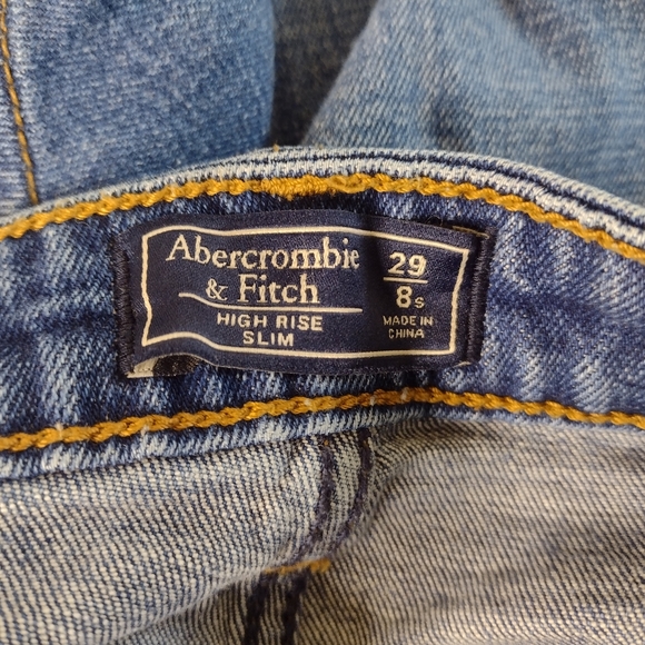 Abercrombie & Fitch High Rise Button Fly Jeans Size 29 Slim - Picture 6 of 6